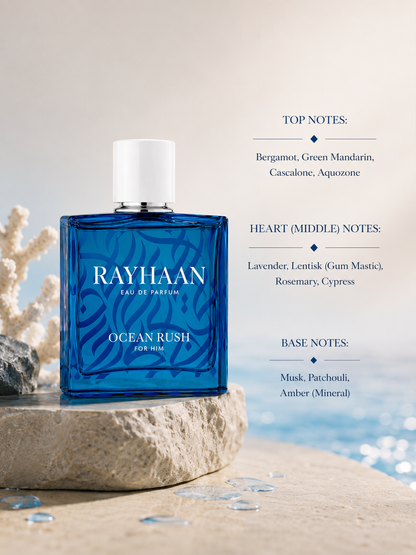 Ocean rush pour homme Rayhaan Eau de Parfum 100ml