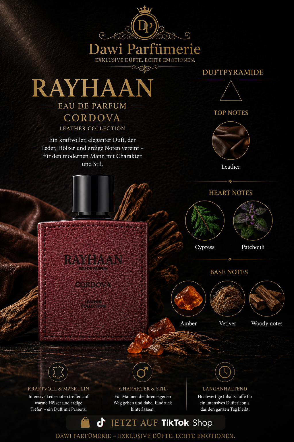 Cordova leather Rayhaan Eau de Parfum 100ml