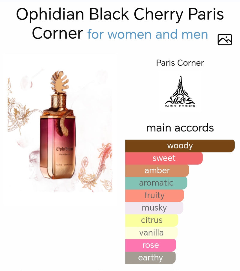 Ophidian black cherry Paris corner
