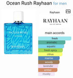 Ocean rush pour homme Rayhaan Eau de Parfum 100 ml