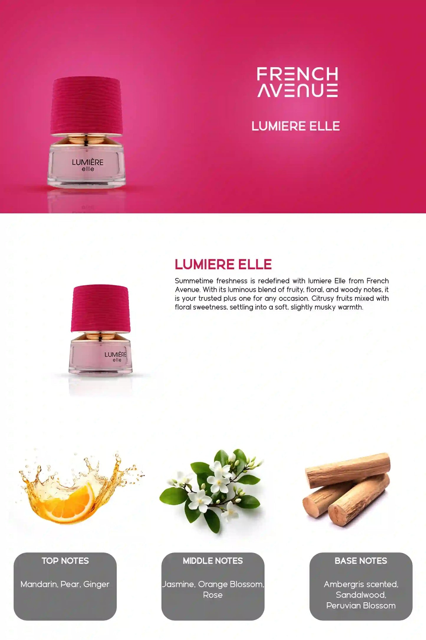 Lumiere Elle French Avenue Eau de Parfum 100ml