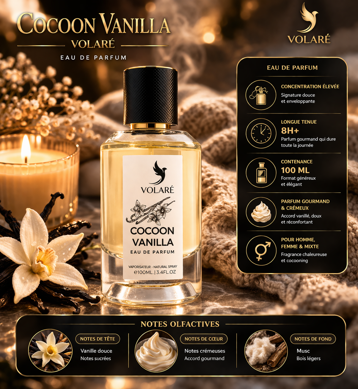 Cocoon vanilla volaré eau de Parfum 100ml
