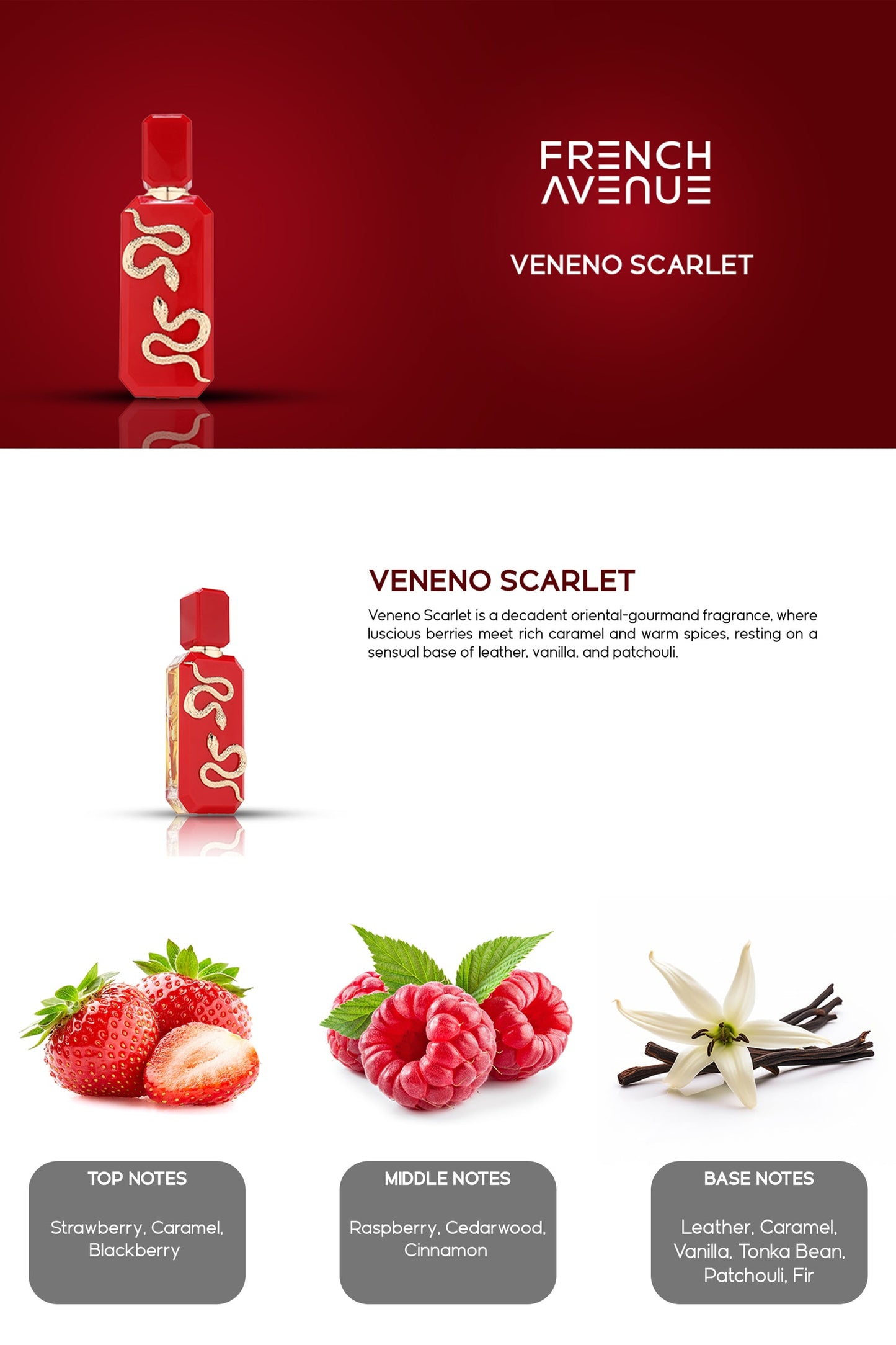 Veneno scarlet French Avenue Extrait de Parfum 100ml