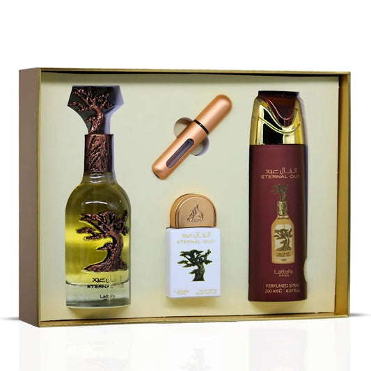 Lattafa Pride Eternal Oud Giftset Eau De Parfum 100ml + 20ml + Deodorant 200ml Unisex