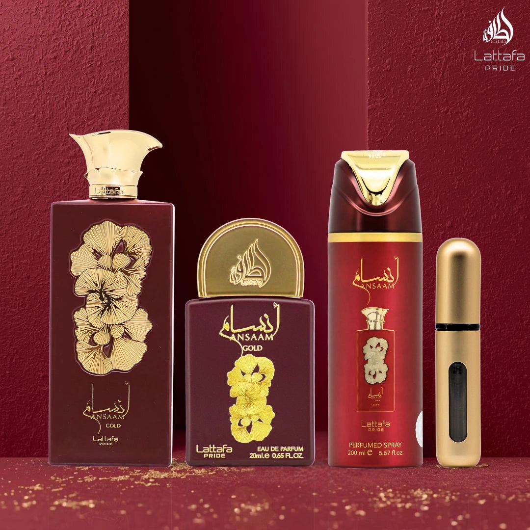 Lattafa Pride Ansaam Giftset Eau De Parfum 100ml + 20ml + Deodorant 200ml Unisex