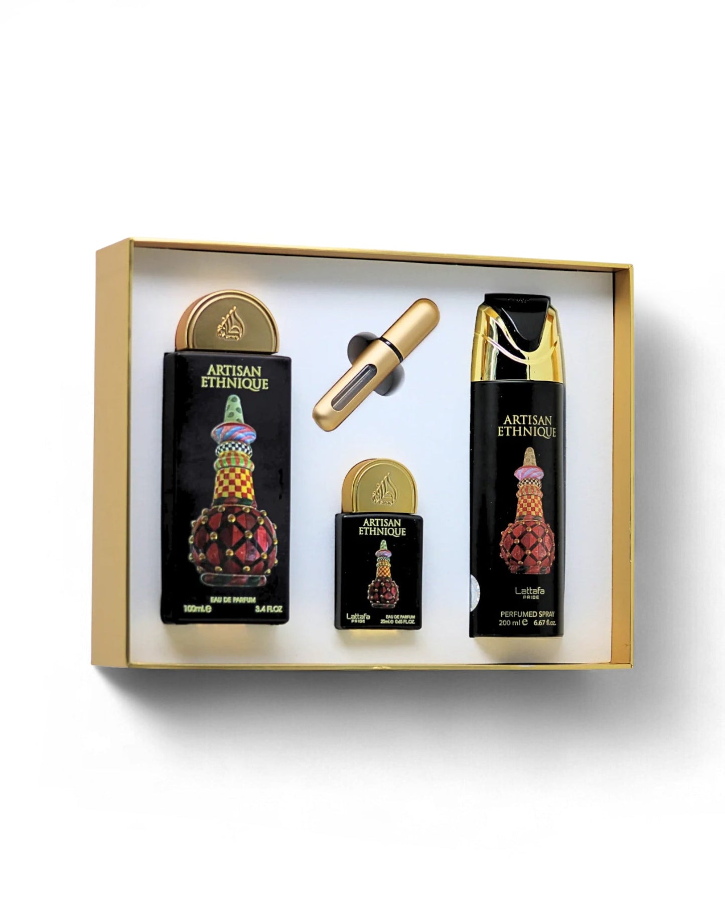 Lattafa Pride Artisan Ethnique Giftset Eau De Parfum 100ml + 20ml + Deodorant 200ml Unisex Fragnance