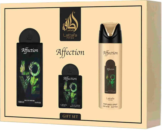 Lattafa Pride Affection Giftset Eau De Parfum 100ml + 20ml + Deodorant 200ml Unisex